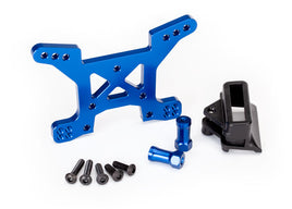 Traxxas Aluminum Rustler 4X4 Front Shock Tower (Blue)