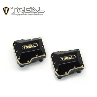 Treal Hobby Brass Differential Covers for Traxxas TRX-4M (Black) (2) (15.8g)