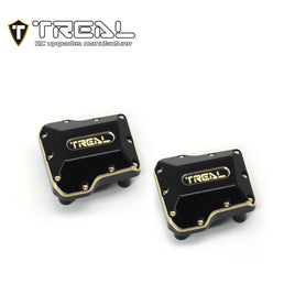 Treal Hobby Brass Differential Covers for Traxxas TRX-4M (Black) (2) (15.8g)