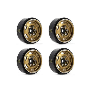 Treal 1.0'' Beadlock Wheels (4pcs) Vintage Wheels For 1/24 SCX24 Bronco Gladiator C10 Deadbolt - Type E (Bronze)
