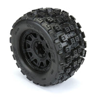 Pro-Line Badlands MX38 3.8" Tire w/Raid 8x32 Wheels (Black) (2) (M2) w/Removable Hex