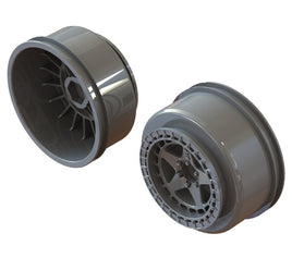 Arrma SC 2.2"/3.0" Wheel 14mm Hex Gun Metal (2)