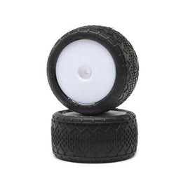Losi Mini-B Rear Pre-Mounted BK Bar Tires (White) (2)