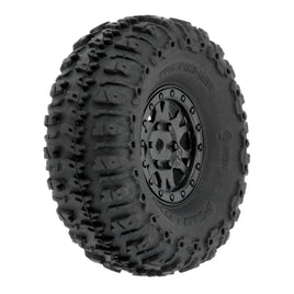 Pro-Line 1/24 Trencher Fr/Rr 1.0" Tires Mounted 7mm Black Impulse (4): SCX24