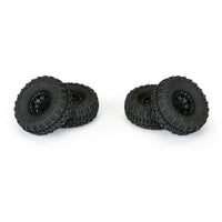 Pro-Line 1/24 Trencher Fr/Rr 1.0" Tires Mounted 7mm Black Impulse (4): SCX24