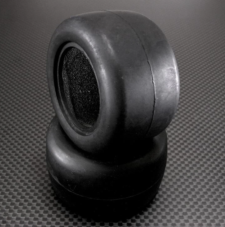 Hot Racing Mini-T Front/Rear Rubber Slick Tires With Insert (40 Deg ...