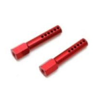 STRC CNC Aluminum Front Body Posts for Traxxas Slash, Rustler (Red)
