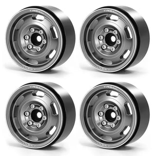 Treal Metal 1.9 Beadlock Wheel Rims 4pcs Vintage Design -Type G (Gray)