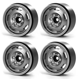 Treal Metal 1.9 Beadlock Wheel Rims 4pcs Vintage Design -Type G (Gray)