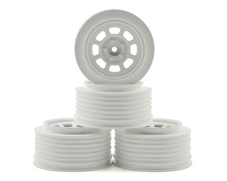 DE Racing Speedway Short Course Wheels (White) (4) (21.5mm Backspace) (Slash Rear) w/12mm Hex