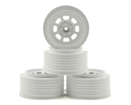 DE Racing Speedway Short Course Wheels (White) (4) (21.5mm Backspace) (Slash Rear) w/12mm Hex