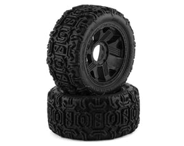 DuraTrax Warthog 5.7" Pre-Mounted Tire (Black) (2) w/24mm Hex 8S (KRATON/X-MAXX)