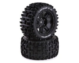 Duratrax Lockup X Belted 4.3" Pre-Mounted Tires (Black) (2) w/24mm Hex