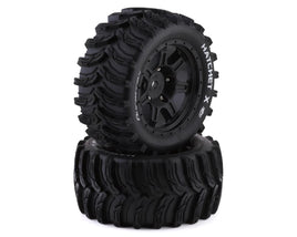 Duratrax Hatchet X Belted 4.3" Pre-Mounted Tires (Black) (2) w/24mm Hex