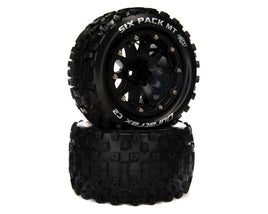 DuraTrax Six Pack MT Belted 2.8" Monster Truck Tires w/14mm Hex (Black) (2)