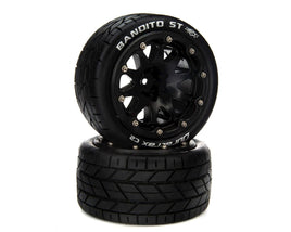 Duratrax Bandito ST Belted 2.8" 2WD On-Road Truck Tires w/14mm Hex (Black) (2)