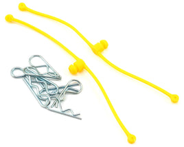 Dubro Body Klip Retainers, Yellow (2)
