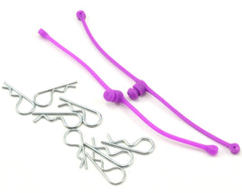 Dubro Body Klip Retainers, Purple