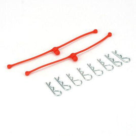 Dubro Body Klip Retainers-Orange  