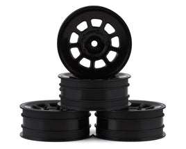 JConcepts 9 Shot 2.2 Dirt Oval Front Wheels (Black) (4) (B6.1/XB2/RB7/YZ2) w/12mm Hex
