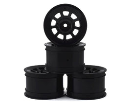 JConcepts 9 Shot 2.2 Dirt Oval Rear Wheels (Black) (4) (B6.1/XB2/RB7/YZ2) w/12mm Hex