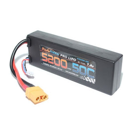 PowerHobby 5200mAh 7.4V 2S 50C LiPo Battery w/ Hardwired XT90