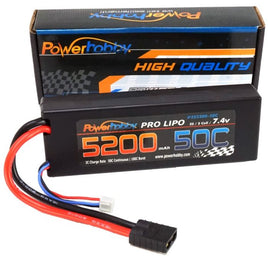 Power Hobby 5200MAh 7.4V 2S 50C LiPo Battery w/ Traxxas Plug