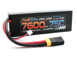 Power Hobby 7600mAh 7.4V 2S 75C LiPo Hardcase XT60 Traxxas
