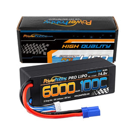 Power Hobby 4S 14.8v 6000mAh 100C LiPo Battery w EC5 Hard Case
