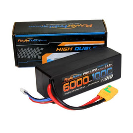 Power Hobby 4S 14.8v 6000mAh 100C LiPo Battery w/ XT90 Plug Hard Case