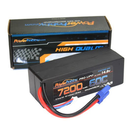 Power Hobby 4S 14.8V 7200MAH 60C Hard Case Lipo Battery EC5
