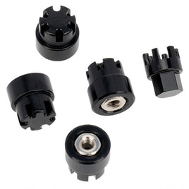 Powerhobby Aluminum M2 Wheel Nuts Cap for 1/24 Axial SCX24 Jeep C10 Bronco Black