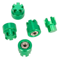 Powerhobby Aluminum M2 Wheel Nuts Cap for 1/24 Axial SCX24 Jeep C10 Bronco Green