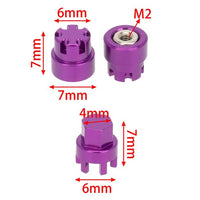 Powerhobby Aluminum M2 Wheel Nuts Cap 1/24 Axial SCX24 Jeep C10 Bronco Purple