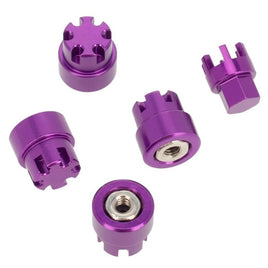 Powerhobby Aluminum M2 Wheel Nuts Cap 1/24 Axial SCX24 Jeep C10 Bronco Purple