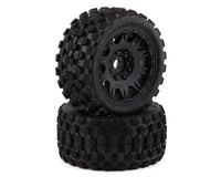 Pro-Line Badlands MX57 5.7" Pre-Mounted 1/6 Monster Truck Tires (Black) (2) (Z3) w/Raid Wheels