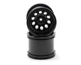 RPM Revolver 10 Hole Traxxas Electric Front/Nitro Rear 2.2 Wheels (2) (Black) 12mm Hex