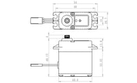Savox Waterproof, High Torque, High Voltage Coreless Digital Servo, 0.14 sec / 638oz @ 7.4V -Black Edition