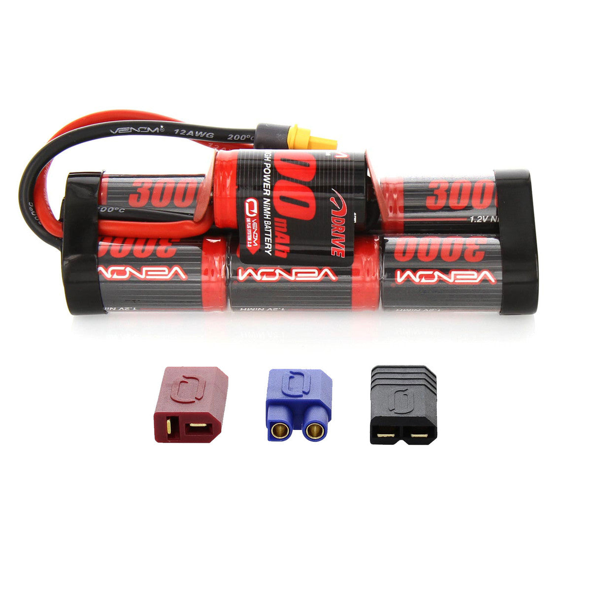 Venom Power 7 Cell NiMH Hump Battery w/Universal Connector (8.4V